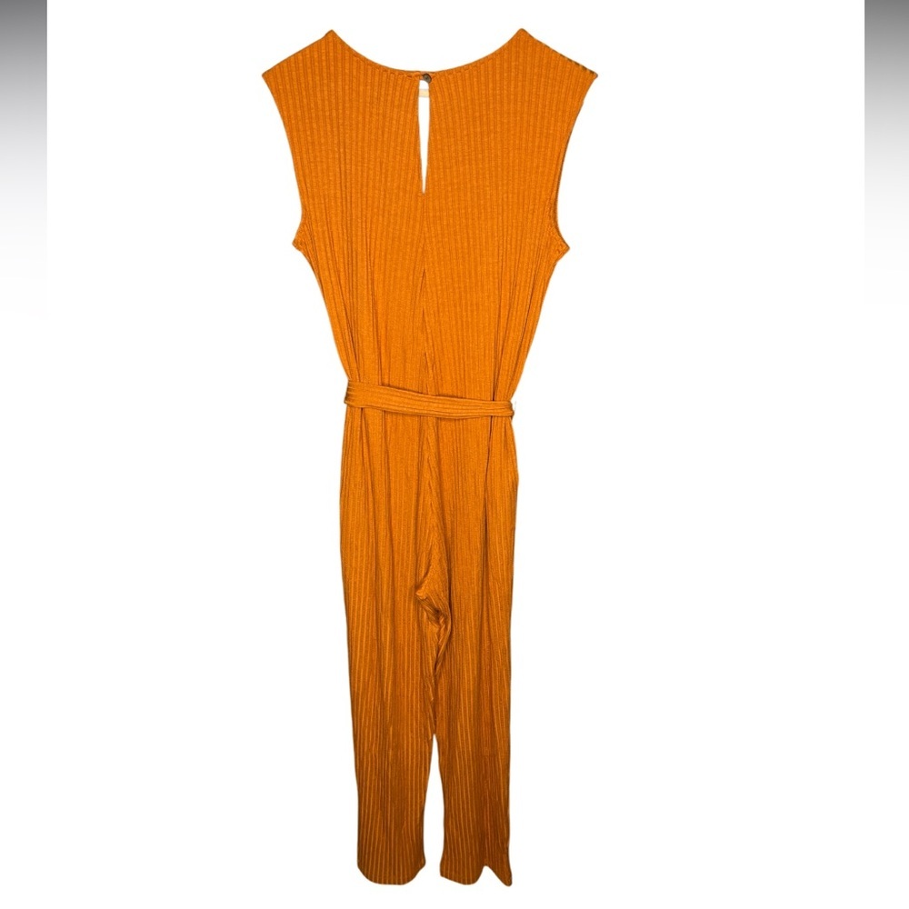 Amour Vert | Ribbed Belted Jumpsuit Ginger | Large - Picture 6 of 6